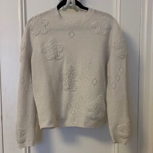 Chic Textured Cream Sweater